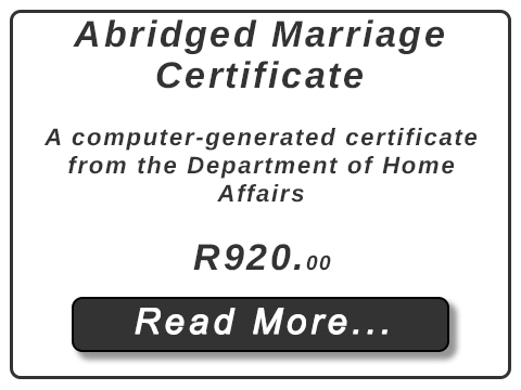 Abridged Marriage Certificate 