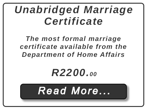 Unabridged Marriage Certificate